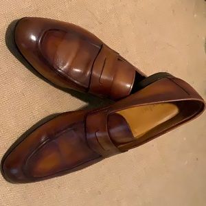 Berluti bench made hand tooled leather loafers